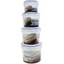 Set of 4 Lock & Store Spin Food Storage Containers! 4 Assorted Sizes - Spin Close Top - Microwave - Dishwasher - Freezer Safe - BPA FREE - Easy, Clean and Hygienic Food Storage for Modular Homes! (4)