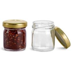 Nakpunar 30 pcs, 1.5 oz Mini Glass Jars for Jam, Honey, Wedding Favors, Shower Favors, Baby Foods, DIY Magnetic Spice Jars