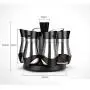 Étanchéliers Épices Support de Rangement en Verre Boîte de Rangement pour Bouteilles d'Épices en Acier Inox Support Rotatif Cuisine 140 ML (6 Boîtes) Étanchéliers Épices Support de Rangement en Verre Boîte de Rangement pour Bouteilles d'Épices en Acier Inox Support Rotatif Cuisine 140 ML (6 Boîtes)