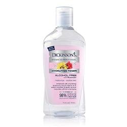 Dickinsons Enhanced Witch Hazel Hydrating Toner with Rosewater, Alcohol Free, 98% Natural Formula, 16 Fl. Oz.