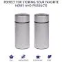 SRW1961 2 x Stash Jar Airtight Smell Proof Aluminum Herb Container SRW1961 2 x Stash Jar Airtight Smell Proof Aluminum Herb Container