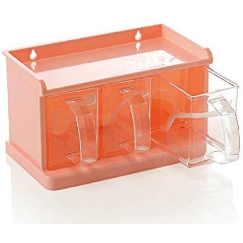 DYFYMX sugar bowl with lid Spice jar, spice jar, seasoning jar, jar, kitchen spice storage box, pull out spice storage tank oil container for kitchen (Color : B)