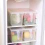 ManxiVoo Fridge and Freezer Bins Refrigerator Storage Organizer Fruit Food Storage Box with Lids and Handle (Clear)