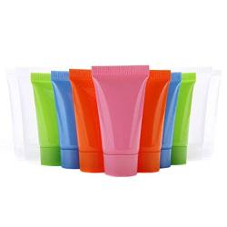 24PCS 5ML/0.17OZ Refillable Empty Plastic Soft Tube Conditioner Shampoo Facial Clean Vials Jars Pot Container for Cosmetic Makeup Lotion Hand Cream Travel Sample Trial Packing(Random Color)