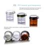 Pinklife 2 PCS Airtight Jar,Wide Mouth Jars,Cosmetic containers Jars for Hair Conditioner,Body Scrubs and Lotions,Storage Canister Jars for Sugar and Flour,2.9x3.3 (Clear)