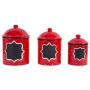 DII Medium Ceramic RED Canister Poka Dot Meduim