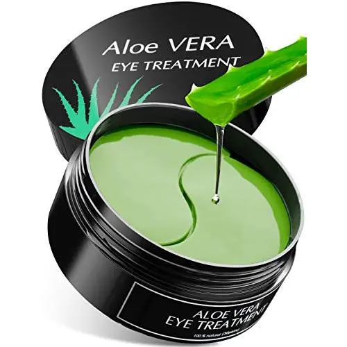Aloe Vera Augenbehandlungsmassage (30 Paare) Reduziert Schwellungen, Falten, Augenringe, Schwellungen und Unterlichter, Verfärbte Augenbereiche, spendet Feuchtigkeit und wirkt gegen Alterung, Hydrogel-Pads mit Kollagen