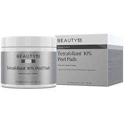 BeautyRx by Dr. Schultz Advanced 10% Glycolic Acid Peel Pads for Fine Lines, Wrinkles, Uneven Skin Tone & Texture