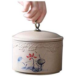 DRAGON SONIC Ceramic Tea Cans Sealed Large Storage Tea Jar Moisture-Proof Tea Caddy, C05