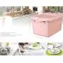 Plastic Kitchen Square Food Storage Containers Canister Grain Storage Tanks Food Storage Jar Airtight Food Storage Containers-long