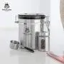 Frescura Coffee Airtight Coffee Canister Storage Container | Keep Ground Coffee & Beans Fresher | Stainless Kitchen Canister with Date Tracker, CO2 - Valve, Bean Scoop and Travel Jar - Silver Steel