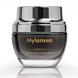 Anti-Aging Face Cream, Mylansea Ultra Hydrating Face Moisturizer with Hyaluronic Acid, Argireline Peptide, Jojoba Oil, Collagen to Smooth Wrinkles and Hydrate Your Skin, 50ml