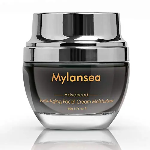 Anti-Aging Gesichtscreme, Mylansea Ultra Feuchtigkeitsspendende Gesichtscreme mit Hyaluronsäure, Argireline-Peptid, Jojobaöl und Kollagen – Für glatte Haut und intensive Hydration, 50ml