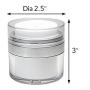 New Kleem Organics Empty Airless Cosmetic Container – The Best Airless Jar for Your Cosmetics (1.7 fl. oz)