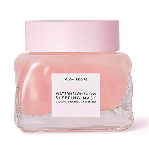 Glow Recipe Watermelon Glow Sleeping Mask - Anti-Aging + Brightening Overnight Face Mask w/AHA + Hyaluronic Acid + Pumpkin Seed Extract - Vegan Hydrating Face Mask for Sensitive Skin (80ml / 2.7oz)
