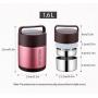 Food Flask, Student Stainless Steel Insulated Food Container Vacuum Thermal Soup Jar, with Spoon, Storage Bag, Lunch Box for School Travel Camping and Hiking