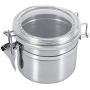 Wandisy Stainless Steel Kitchen Food Storage Container,Tea Jars Coffee Pots Sugar Containers Tins Kitchen Storage Canisters(S)