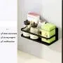 Schwarzer Gewürzregal Organizer Einzelstufiges Leichtes Spice Storage Magnetische Kühlschrankgläser für Olivenöl Salz Pfeffer Kleine Dinge