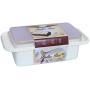 Premium Quality ENRICH Plastic - 500 ml Plastic Microwave safe Food Storage, butter box, bin, container, tiffin, bread/loaf, bread loaves box with lid/cover. Ideal for fridge or kitchen storage unit