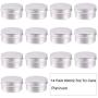 BENECREAT 12 Pack 2.7 OZ Tin Cans Screw Top Round Aluminum Cans Screw Lid Containers - Great for Store Spices, Candies, Tea or Gift Giving (Platinum)