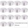 BENECREAT 12 Pack 2.7 OZ Tin Cans Screw Top Round Aluminum Cans Screw Lid Containers - Great for Store Spices, Candies, Tea or Gift Giving (Platinum)