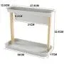 Étagère d'rangement pour épices en 2 niveaux, support de bouteilles libre-service, pour comptoir de cuisine salle de bain, organisateur de rangement en plastique, étagère polyvalente pour bureau et maison. Étagère d'rangement pour épices en 2 niveaux, support de bouteilles libre-service, pour comptoir de cuisine salle de bain, organisateur de rangement en plastique, étagère polyvalente pour bureau et maison.