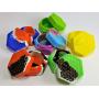 Silicone Wax Container, Guaranteed 3 unique colors, Non-Stick Food Grade Oil Dabs 26ml Hexagon Honeybee Multi-colored 3pcs set