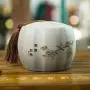ETERLY Chinese Tea tin,Hand-Made Ceramic Seal Pot Tea Storage Container Moisture-Proof Sealed can Tea Accessories with Member-A 10x12cm(4x5inch) (Color : A, Size : 10x12cm(4x5inch))