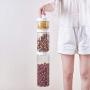 Kitchen Transparent Food Storage Container with Lids Sealing Pot Cereal Grain Bean Rice Sealed Plastic Milk Powder Jar,X