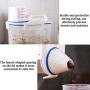 m?kvfa 2pcs Plastic Cereal Dispenser Storage Box Kitchen Food Grain Rice Container with Measuring Cup Capacities of Rice Perfect for Rice Cooker (2X 1.5L)