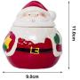 UPKOCH Cute Salt Pepper Jar Santa Claus Ceramic Container Christmas Decor Kitchenware