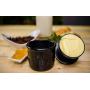 Butter Dish Cover Pot Handmade Marble Butter Storage Crock Keeper for Kitchen - Non Ceramic Non Plastic - Used as Utensil Holder and Deep Covered Butter Churn Kitchenware Jar Container (Black)