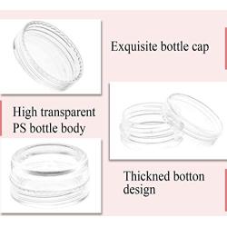 3 Gram Jar 25pcs Clear Cosmetic Sample Empty Container, Plastic Small Tiny Jar, for Make Up, Eye Shadow, Nails, Powder, Paint, Jewelry