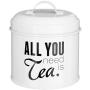Premier Housewares Pun and Games Tea/Coffee/Sugar Canisters, White, Set of 3