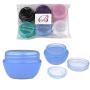 Beauticom 10G/10ML Frosted Container Jars with Inner Liner for Scrubs, Oils, Salves, Creams, Lotions, Makeup Cosmetics, Nail Accessories, Beauty Aids - BPA Free (6 Pieces, Mix Colors)