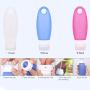 HoShip Silicone Travel Bottle, Leak proo,Squeezable and Refillable Travel Containers for Shampoo, Conditioner, Lotion, Toiletries(3.3 oz,Set of 4)