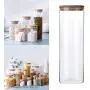 Hemoton Glass Food Jar With Lid, Kitchen Food Containers Clear Canister Container For Kitchen Storage, For Grains, Seeds, Coffee, Flour, Sugar,Tea Coffee Spice Candy(2000ml)