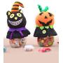 Yothfly Halloween Pumpkin Cat Candy Can Cookie Jar Transparent Decor Gift Holiday Wedding Candy Jar Sweets Storage Box Decoration (A-Pumpkin)
