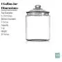 Anchor Hocking Heritage Hill Glass Jar Set with Lids | Clear Storage Container Canisters for Cookie, Candy, Dry Food or Pasty | 2, 1 and Half Gallon Collection