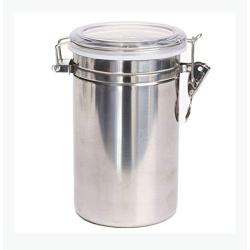 Sealed Coffee Flour Sugar Tea Food Storage Stainless Steel Airtight Canister For Home Kitchen Office, Stainless Steel (XL (3.9x6.3))