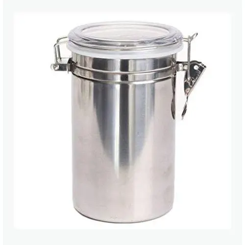Conteneur de stockage en acier inoxydable hermétique pour café, farine, sucre, thé, aliments – XL (3.9x6.3) Conteneur de stockage en acier inoxydable hermétique pour café, farine, sucre, thé, aliments – XL (3.9x6.3)
