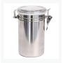 Sealed Coffee Flour Sugar Tea Food Storage Stainless Steel Airtight Canister For Home Kitchen Office, Stainless Steel (XL (3.9x6.3))