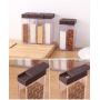6Pcs Kitchen Spice Jar Seasoning Box Kitchen Spice Storage Bottle Jars Transparent Salt And Pepper Cumin Powder Spice Tools,02
