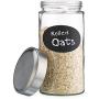 Sweet Home Chalk it up 58 OZ Glass Canister with Metal Screw Top chalk included