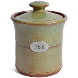 Oregon Stoneware Studio Garlic Pot, Pistachio