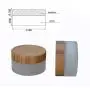 1Pcs 100ml/100g/3.3oz Empty Refillable Frosted Glass Cream Bottles Cosmatic Makeup Sample Packing Storage Vial Pots Jars with Environmental Bamboo Lid 1Pcs 100ml/100g/3.3oz Empty Refillable Frosted Glass Cream Bottles Cosmatic Makeup Sample Packing Storage Vial Pots Jars with Environmental Bamboo Lid