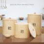 Food Jars & Crocks Storage M Barrel Home Kitchen Wooden Rice Barrel Moisture-proof Insect-proof Sealed Rice Box Large Capacity Rice Storage Breathable (Color : Yellow, Size : 2530cm)