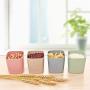 1 pc Wheat Straw Jar Moistureproof Sealed Plastic Food Storage Canister Container Box with Lid,As Shown2,Large