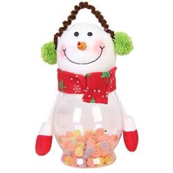 Topdo 3 Styles Christmas Candy Packing Box Iron Rectangle Candy Box Christmas Eve Box Xmas Party Bags Gift Party Favor Goody Boxes-Snowman Style