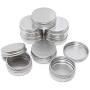 Honbay 24PCS 1/2 oz Round Metal Aluminum Tin Empty Cans Containers with Screw Lid for Storage and Candles Making